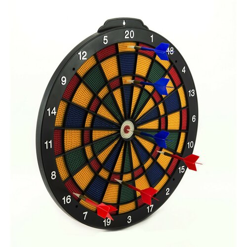 Tarcza 40 cm + 6 plastikowych rzutek w pudełku, 41 x 48 x 3 cm
