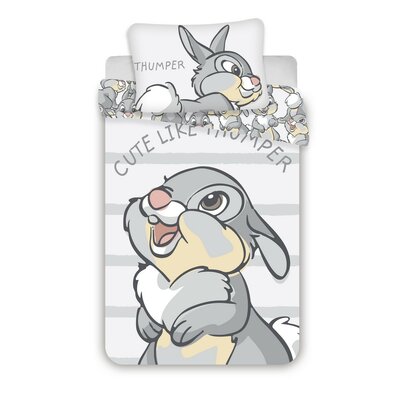Бавовняна постільна білизна для дитячого ліжечка Thumper 02 baby, 100 x 135 см, 40 x 60 см