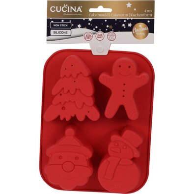 La Cucina Silikonbackform Christmas, 21,5 x 3 x 16 cm