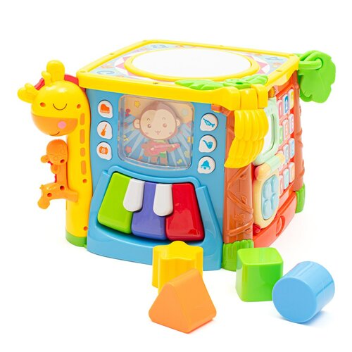 Baby Mix Interaktívna hudobná vzdelávacia kocka,žltá