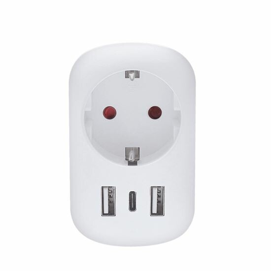 Solight PA03UK Cestovní adaptér UK USB A+C pro použití ve Velké Británii, typ G