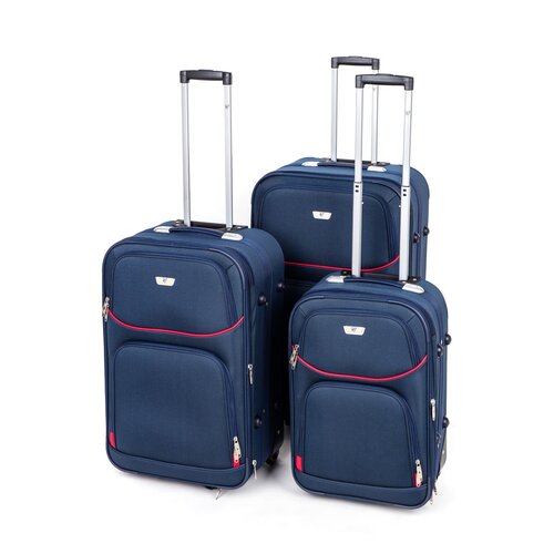 Pretty UP Cestovní textilní kufr TEX24 M, modrá