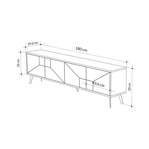 Stolik pod telewizor Dune Anthracite