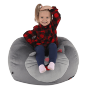 Detský sedací vak Mačka Baby sivá, 60 x 45 cm