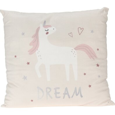 Otroški vzglavnik Unicorn dream bel, 40 x 40 cm