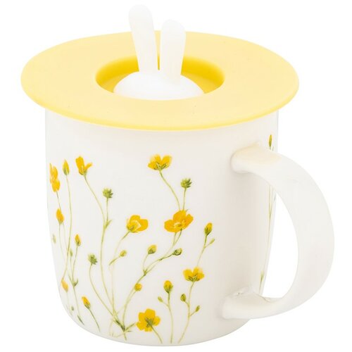 Altom Porcelán Marigolds bögre szilikon fedéllel,360 ml termék 2. képe