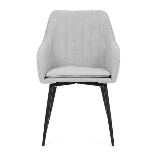 Satz Esszimmerstühle 2 Stück, silber, 53 x 80 x 62 cm