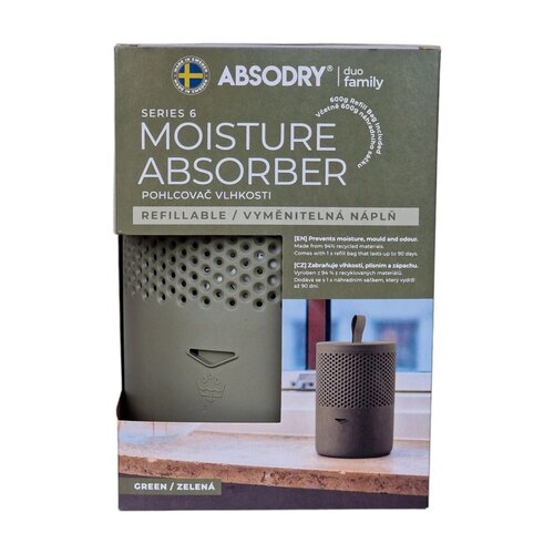 Everbrand vlažnostni absorber Absodry Duo FamilyBag 6-series, do 50 m3, zelen