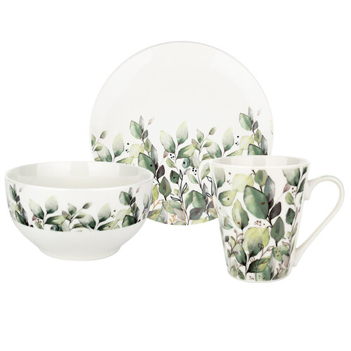 Florina Olive 3 részes porcelán készlet