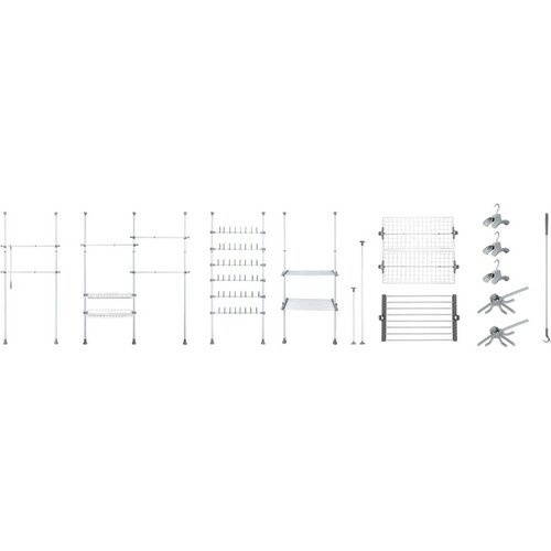 Wenko Bară telescopică verticală Herkules 165–300cm, albă