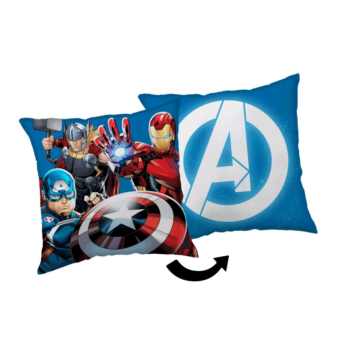 Fotografie Jerry Fabrics Polštářek Avengers Heroes 02, 35 x 35 cm