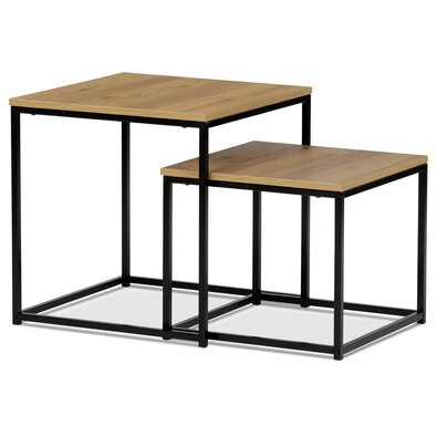 Súprava odkladacích stolíkov, divoký dub, 2 ks