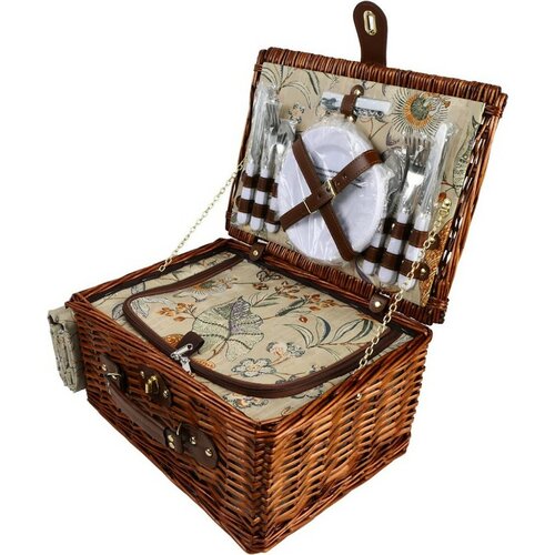 Arôme Piknikkosár 4 személyre, kert, 40 x 30 x 20cm