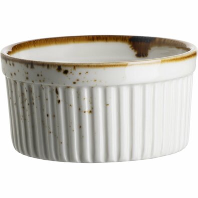 Mäser Kokilka do zapiekania Pintar White brązowe kropki 9 cm