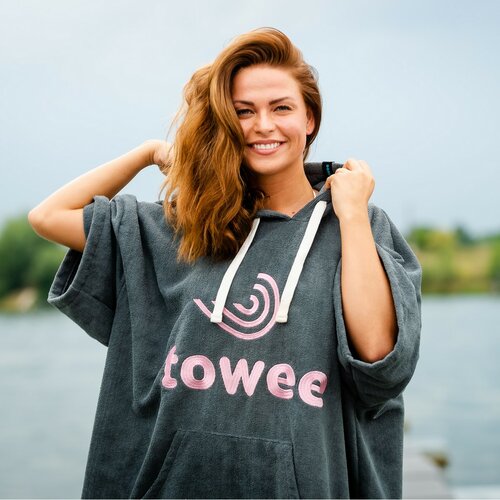 Towee Surf pončo  růžová, 70 x 100 cm