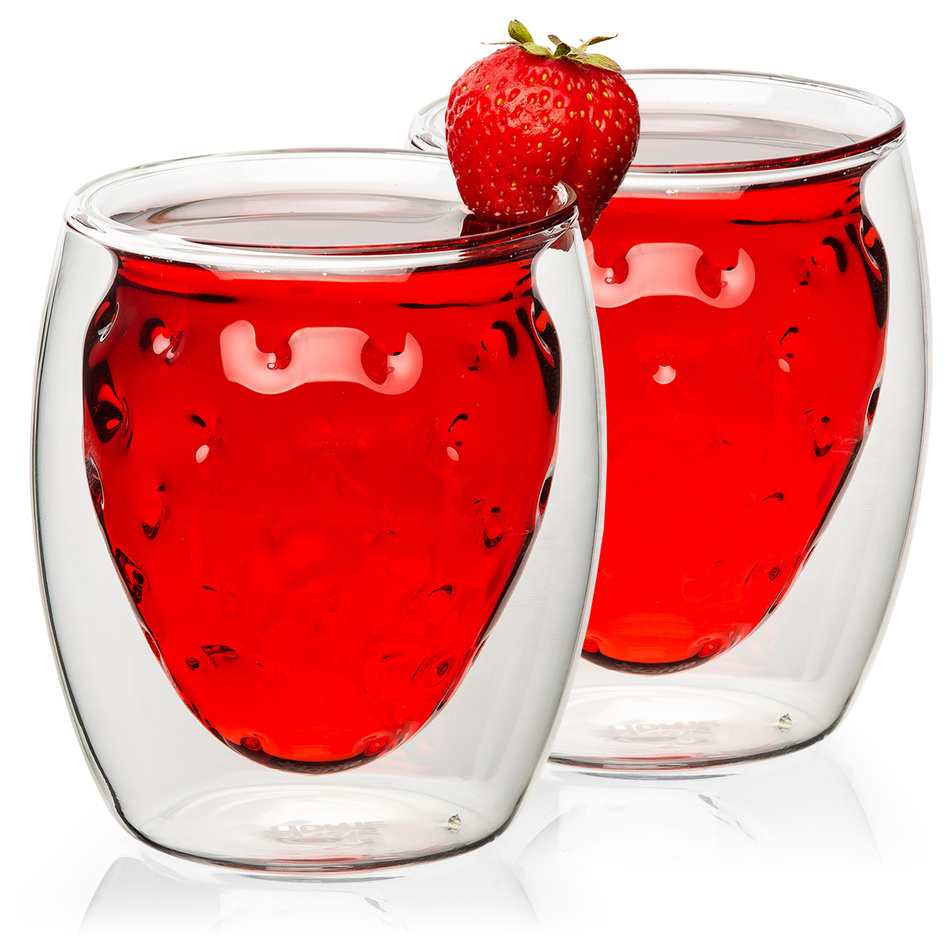 4home Strawberry HotCool thermo pohár 250 ml, 2 db
