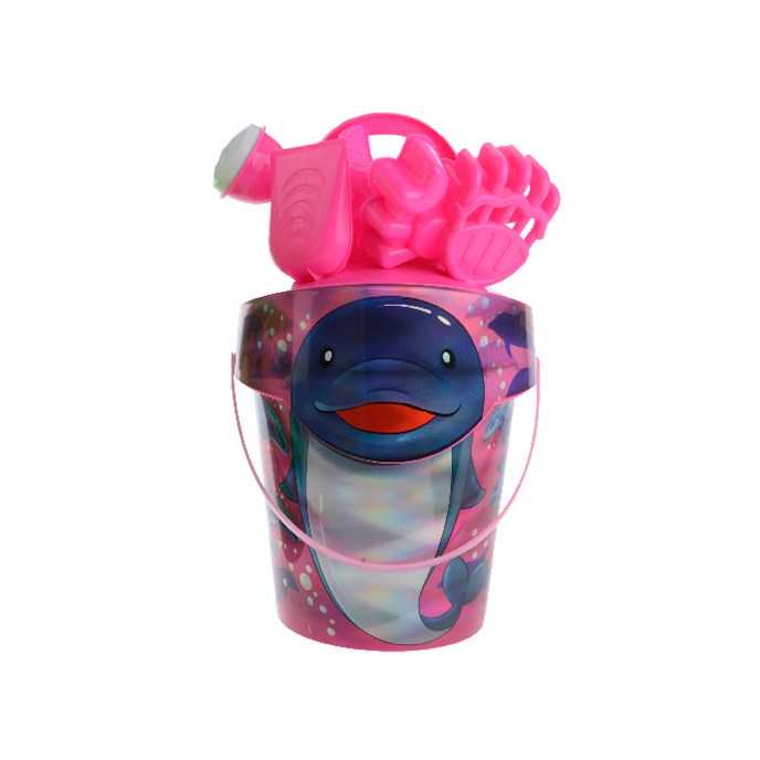 Set na piesok Delfín, ružová