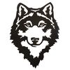 Geschnitzte Wanddekoration aus Holz „Wolf“, 27 x 37,5 x 0,3 cm