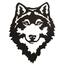Geschnitzte Wanddekoration aus Holz „Wolf“, 27 x 37,5 x 0,3 cm
