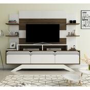 TV-Möbel Delpi Walnut and White