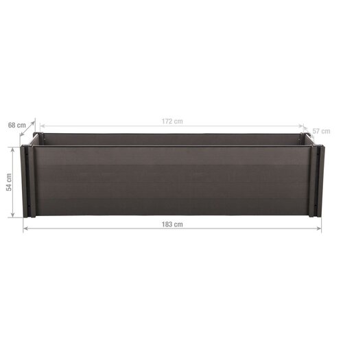 Podwyższona grządka G21 Crop 183 x 68 x 54, WPC,eben