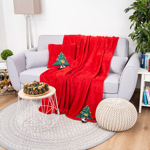 4Home Weihnachtsdecke Merry Christmas Tree, 150 x 200 cm