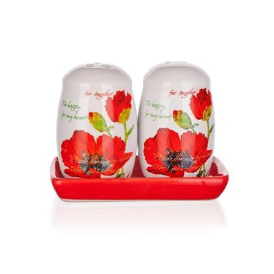 Banquet Red Poppy Salz- und Pfefferstreuerrot,