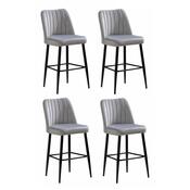 Set de scaune de bar Vento Cream and Black, 4 buc.
