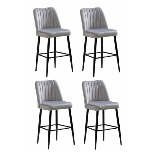 Zestaw krzeseł barowych Vento Cream and Black, 4 szt.