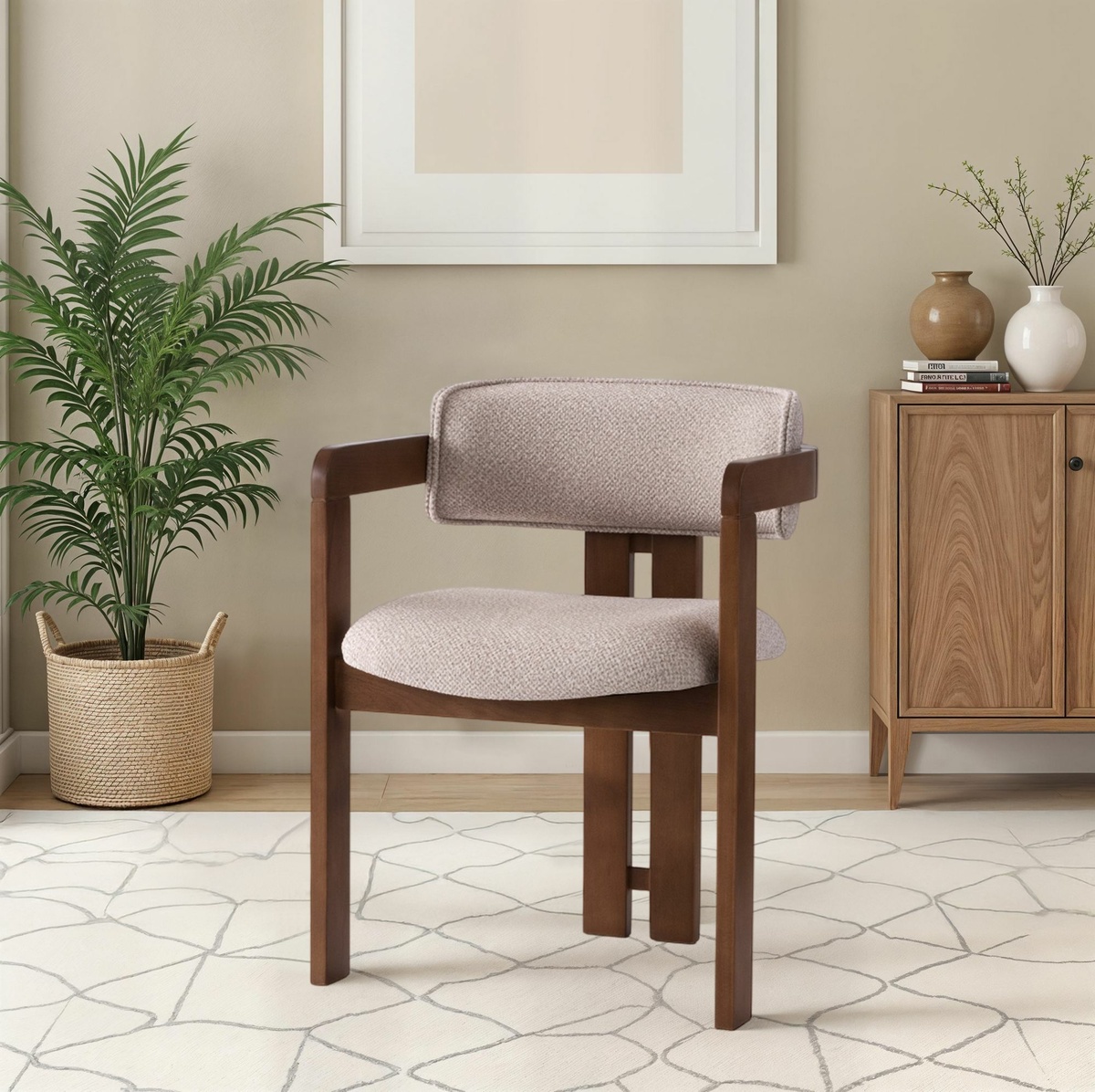Jedálenská stolička Cozy Cream and Walnut