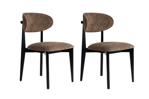 Esszimmerstuhl-Set Lionte Brown and Black, 2 Stück