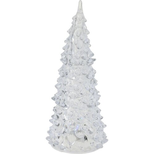 Színes fa karácsonyi LED dekoráció , 17 cm
