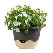 Plastia Donica samonawadniająca Mareta szary + beżowy, śr. 30 cm Plastia Donica samonawadniająca Mareta szary +