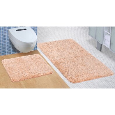 Badematten-Set Micro pink , 60 x 100 cm, 60 x 50 cm