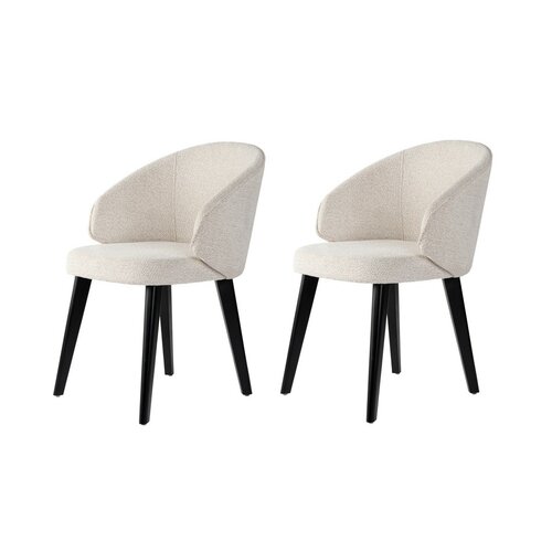 Set de scaune de sufragerie Bentley White andBlack, 2 buc.