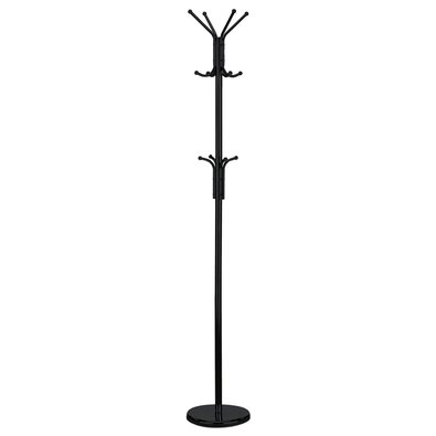 Kovový věšák Viborg chrom, 180 cm, črna
