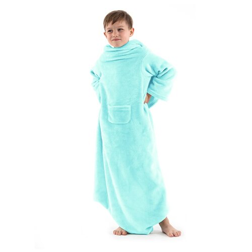 Decoking odeja z rokavi Lazy Kids turkizna, 90 x105 cm