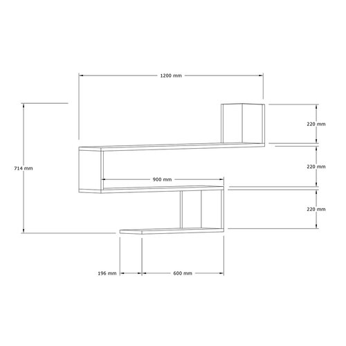 Wandregal Penne Sapphire Oak
