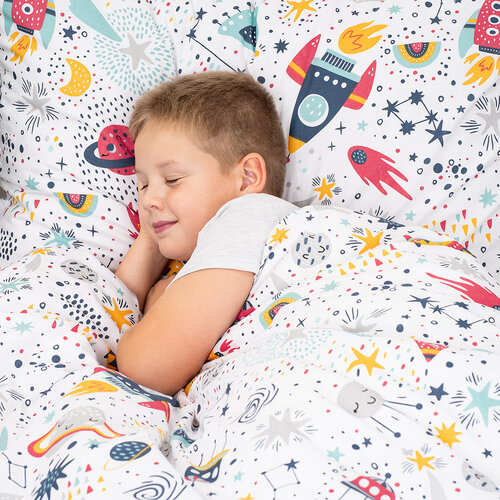 Lenjerie de pat din bumbac pentru copii 4Home Cosmic Adventure, 140 x 200 cm, 70 x 90 cm