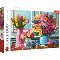 Puzzle Trefl Buchet de flori în vază, 1500 piese