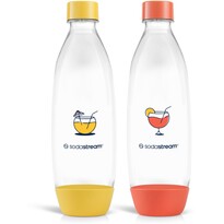 Sticlă Sodastream Fuse Orange/Yellow 2x 1 l,lavabilă în mașina de spălat vase