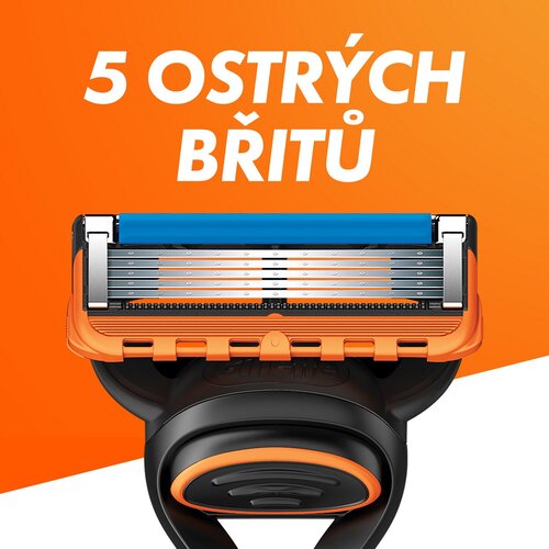 Gillette Náhradná hlavica 8 ks + holiaci gél Fusion5