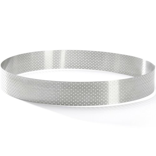 Inel de tort perforat cadru rotund De Buyer 3098.09, 24,5 cm, oțel inoxidabil