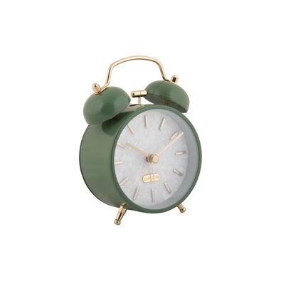 Karlsson 6009DG dizajnový budík zelený, priemer 12cm