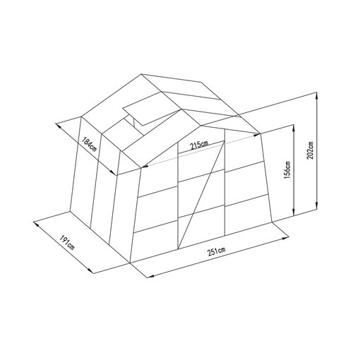Skleník G21 GZ 48 – 251 x 191 cm, pozinkovaný