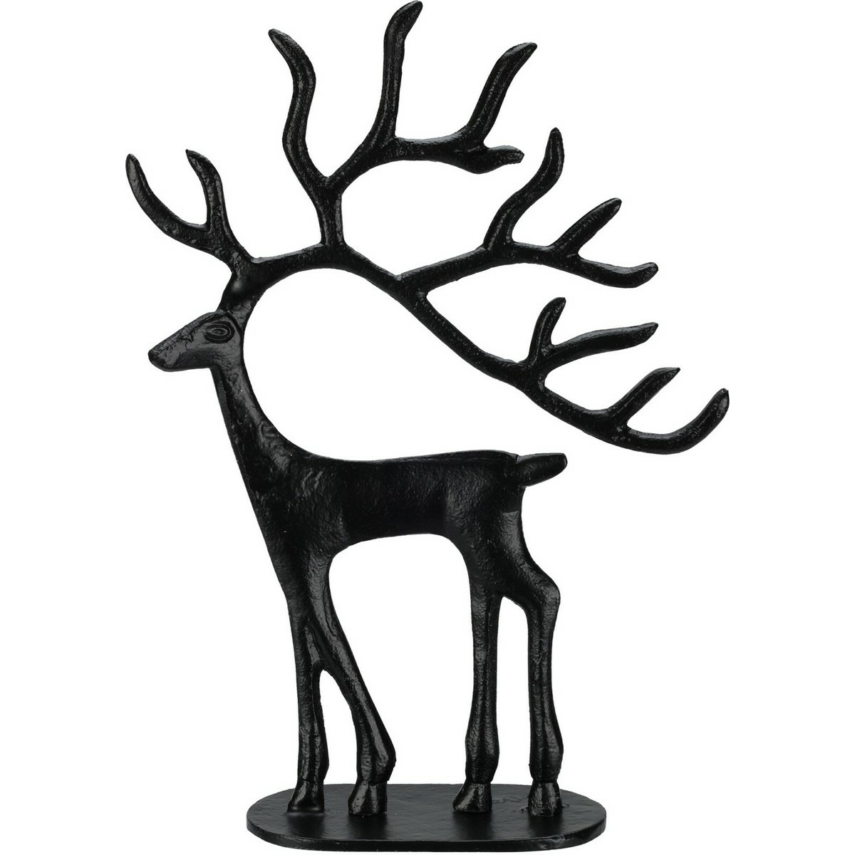 Fotografie Vánoční hliníková dekorace Black reindeer, 23 x 31,5 x 8 cm