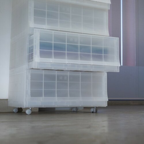 Cutie de depozitare modulară Wave Mist fără roți54,6 x 43,4 x 22 cm