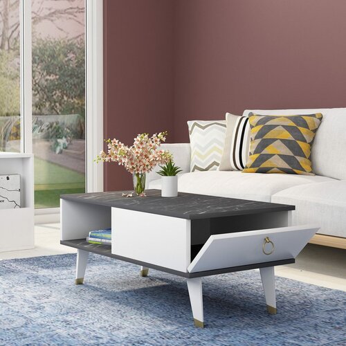 Konferenční stolek Delux Black and White