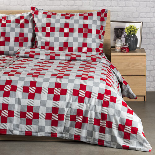 Lenjerie pat 1 pers. 4Home Checker, flanel, 140 cm, 70 x 90 cm