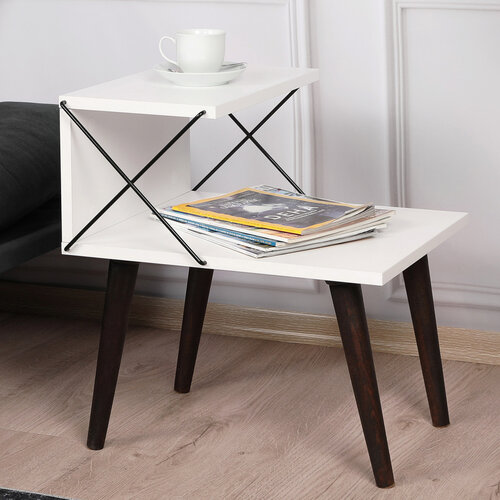 Nočný stolík Cross White